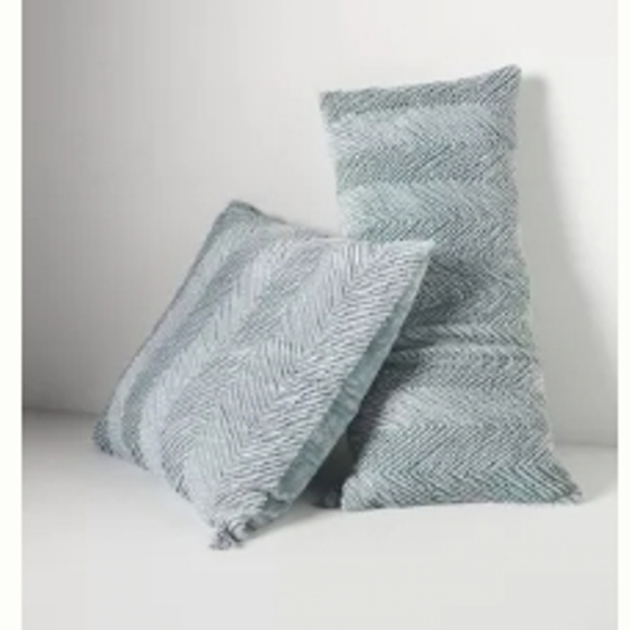 Anthropologie Velvet Nobel Pillow - pale blue
